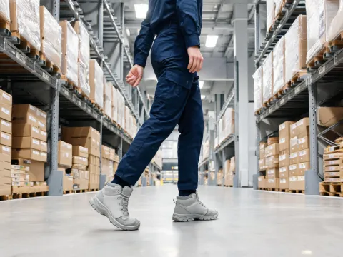 Warehouse logistics safety footwear
