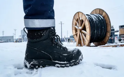 Insulated winter work boots