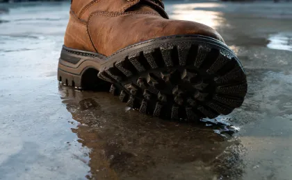 Slip resistant work boot outsole