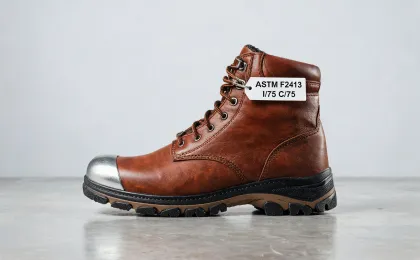 Steel toe work boots