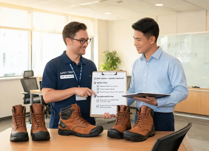 Wolverine boot advisor reviewing crew checklist